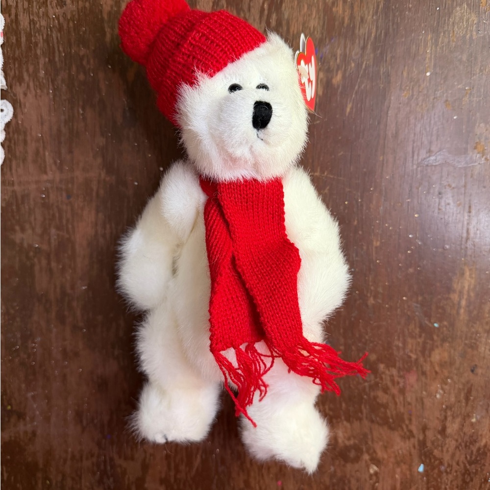 Ty the Attic Treasures Collection Peppermint Bear 1993 P.V.C Genuine Ty Bear